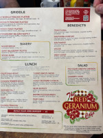 Red Geranium Cafe food