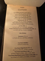 The Hatchet Hall menu