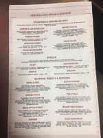Central City Steak And Seafood menu