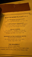Eleven Twenty-two Cocktail Lounge Speakeasy menu