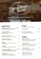 Stone House Tavern menu