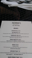 Nonna's The Trattoria menu