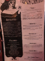 Mission Cantina menu