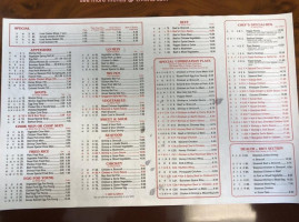 Great Wall Chinese menu