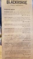 Blackhorse Pub Brewery Alcoa menu