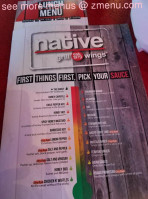 Native Grill Wings menu