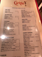 Carlyle menu