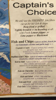 Captain's Choice Family Fish House menu