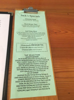 Jack's By The Tracks menu