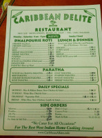 Caribbean Delite menu