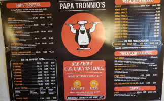 Papa Tronnio's Pizza inside