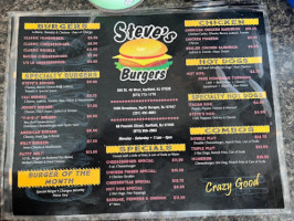 Steve's Burger Shack menu