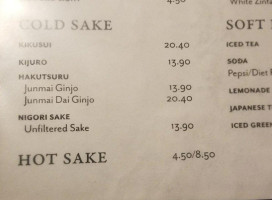 Shogun Sushi menu