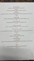 Country Red Hen menu