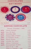 Timothy Adams Chocolates menu