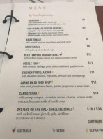 Tac/quila menu