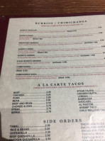 Mexico Uno menu