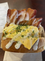Texas Oh K-dog And Egg Toast food