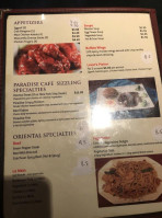 Paradise Cafe Pho menu