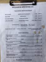Moonrise Brewing Company menu