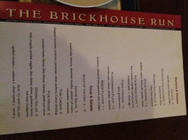 The Brickhouse Run menu