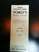 Yoko's Japanese And Sushi food