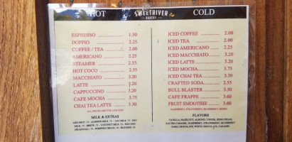 Sweet River Bakery menu