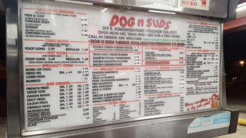 Dog N Suds menu