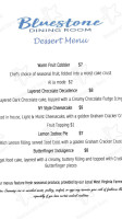 Mountain Creek Fine Dining menu