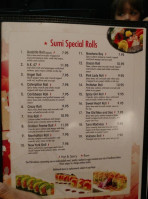 Sumi Sushi Hibachi menu