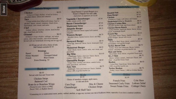 Mainstreet Bar Grill menu