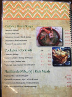 Seafood Islitas De Nayarit menu