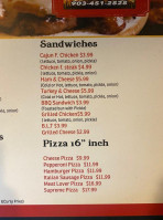 Lakeview Burger menu