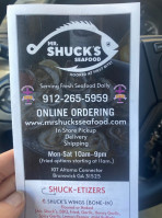 Mr. Shuck's Seafood menu
