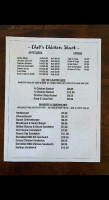 Chet's Lakeside Inn menu