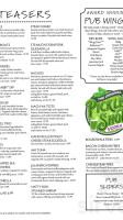 Pickles Pub menu