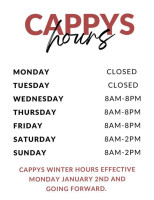 Cappy's Restaurant Bar menu