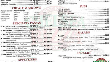 Chelsea Pizza menu
