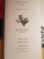 Texas Wagon Wheel menu