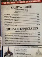 Olvera's menu