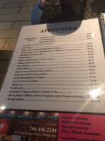 Olvera's menu