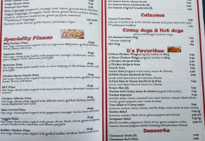 D's Pizzeria Eatery menu