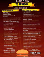 Cork N' Keg Grill menu