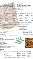 Angela's Pizzeria menu