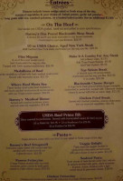 Barney Prine's Steakhouse Saloon menu