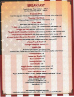 American Legion Post 205 menu