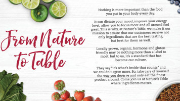 Nature's Table Hec [spc 2nd Floor] food