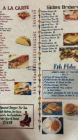 El Paso Mexican menu