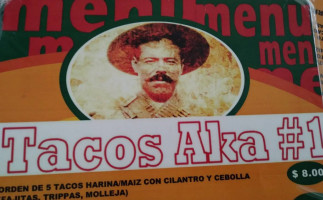 Tacos Aka menu