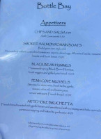 Bottle Bay Resort Marina menu